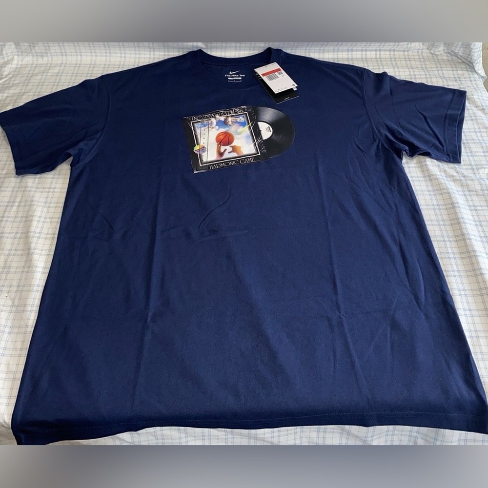 Nike + Music Max90 Basketball Graphic Short Sleeve Blue NWT Size L Unisex - Picture 2 of 7